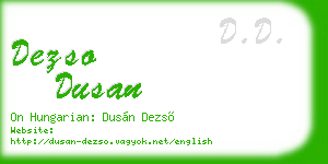 dezso dusan business card